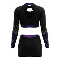 Uniforme de Porristas Personalizado con Logotipo a Color, Trajes para Entrenamiento, Partidos y Actuaciones Escolares o Universitarias