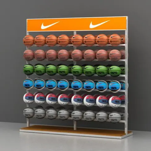 Alta qualità portaoggetti palla negozio doppio lato basket pallavolo gancio in metallo espositore in metallo - Product Image 3