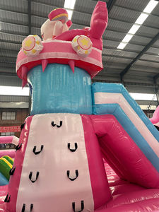 Parcours d'obstacles gonflable en PVC de qualité commerciale, château gonflable géant pour parcs d'attractions, parc à thème gonflable pour enfants - Product Image 6