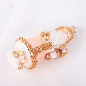 Boule de Noël en verre soufflé à la main, personnalisée, directement de l'usine, mini Père Noël en verre, ornements de Noël, ornement à suspendre à l'arbre de Noël - Product Image 3