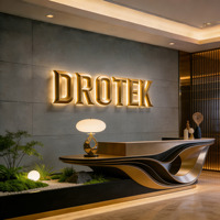 Lettres en relief en aluminium massif lumineuses 3D avec éclairage LED personnalisé pour les entreprises de publicité, IP65