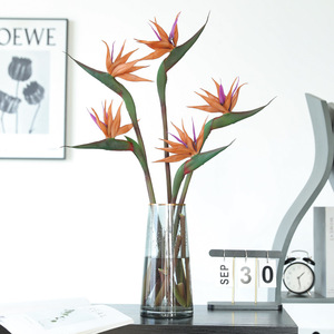Fleur artificielle d'oiseau de paradis d'automne en PVC souple, haute simulation, pour décoration maison et mariage - Product Image 3