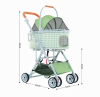 Poussette de luxe pour animaux de compagnie de haute qualité avec 4 roues, pliable facilement, petite taille, chariot pour voiture, promenade en plein air, voyage, chats, chiens