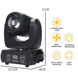 Светодиодный прожектор Both Lighting 100W Beam Moving Head Light с 18 призмами для дискотек, свадеб, вечеринок, мероприятий, сценического освещения, мини-прожектор - Product Image 3