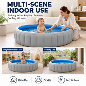 <span class=keywords><strong>Piscine</strong></span> gonflable pour enfants d'intérieur en PVC, baignoire pour bébé avec <span class=keywords><strong>fond</strong></span> antidérapant et vidange facile - Product Image 3