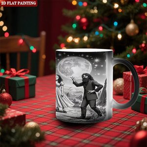 Soft Frosted Touch <b>Ceramic</b> <b>Mug</b> 11oz Black Heat Activated Color Changing Coffee Tea Cup - Product Image 2
