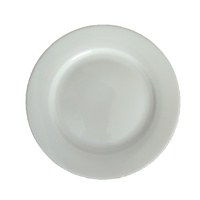 Assiette plate en porcelaine blanche de 23 cm (9 pouces)