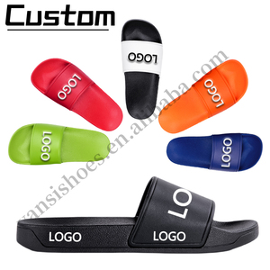 Bedroom Slippers with Custom Logo for Woman Custom <strong>Velcro</strong> Upper Slides Slippers for <strong>Men</strong> Custom <strong>Men's</strong> <strong>Shoes</strong> for Own Logo - Product Image 2