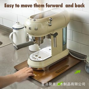 ฐานวางเครื่องชงกาแฟไม้ไผ่ 40x25 ซม. ที่วางแบบเลื่อนได้สำหรับใช้บนเคาน์เตอร์ครัว - Product Image 2
