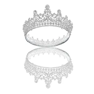 Mahkota pengantin 12cm, Tiara pernikahan mahkota kontes Ratu