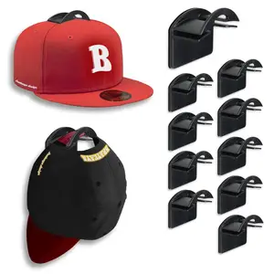 Baseball Hat Rack Hanging Over The Door Cap Storage Organizer with Clear  PockeC#