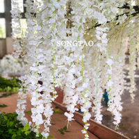 Grand arbre artificiel en plastique de type glycine, décoration intérieure et extérieure pour mariage, respectueux de l'environnement, durable, couleur personnalisable
