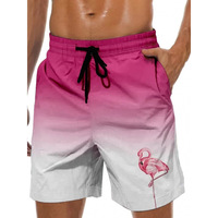 Shorts de bain pour hommes, logo personnalisé, été, léopard, réversible, imperméable, taille élastique, décontracté, nylon, polyester, boardshorts de plage