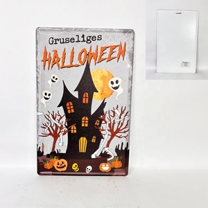 Letreros Metálicos Pintados de <span class=keywords><strong>Halloween</strong></span>, Impresiones Variadas en Lámina, Venta al por Mayor, Decoración de Pared para Bares y Garajes, Divertidos, Retro, Vintage - Product Image 6