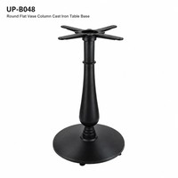 Base de table commerciale moderne en fonte, noir mat, hauteur réglable 28,3 cm, tige filetée, pour restaurant, café, bar, prix DDP USA