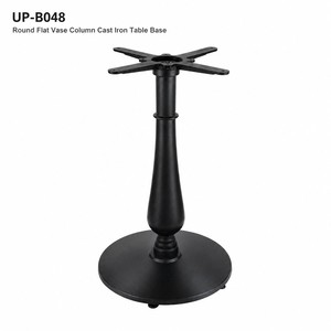 Base de table commerciale moderne en fonte, noir mat, hauteur réglable 28,3 cm, tige filetée, pour restaurant, café, bar, prix DDP USA - Product Image 5