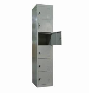 Armoire de rangement en acier à 6 portes / Casier métallique à 6 niveaux / Armoire à 6 compartiments - Product Image 2