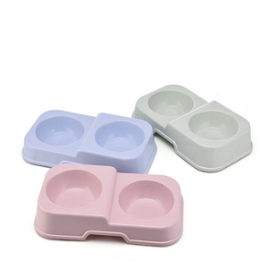 Lynpet Retângulo Em Forma Removível Plástico Aço Inoxidável Duplo <span class=keywords><strong>Pet</strong></span> Alimentação Tigelas Dog Food <span class=keywords><strong>Bowl</strong></span> Cat Alimentador De Água - Product Image 3