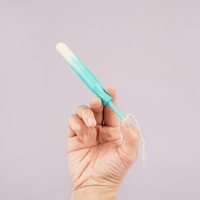 Prix de gros, tampons applicateurs jetables pour femmes, en coton naturel super doux, personnalisés
