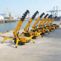 Mini-grue araignée durable de 1 tonne pour la construction en espace confiné avec télécommande
