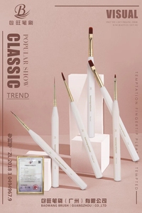 <span class=keywords><strong>Ai</strong></span> ชุดขนแปรงไนลอนสำหรับสัตว์เลี้ยงด้ามหกเหลี่ยมสีขาวด้านสำหรับเจลโฟโตเทอราปีสีเจลและไพรเมอร์สี - Product Image 4
