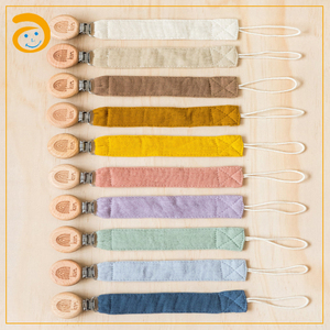 Bán buôn đầy màu sắc chất lượng cao Cotton Linen bé vòng núm vú chuỗi <span class=keywords><strong>Clip</strong></span> - Product Image 1