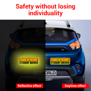 Patient Student Driver Magnetic <b>Car</b> Signs Vehicle <b>Car</b> Exterior Accessories Reflective Student Driver <b>Car</b> <b>Stickers</b> - Product Image 3