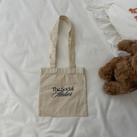 Tas Tote Kecil Katun Alami Biodegradable, Tas Belanja Reusable dengan Logo Kustom