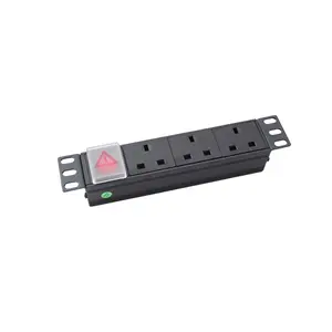 PDU, montaje Horizontal de 3 vías, 10 pulgadas, con salidas UK