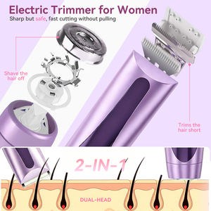 Tondeuse Électrique Rechargeable pour Jambes, Bras et Maillot, <span class=keywords><strong>Rasoir</strong></span> Épilateur pour <span class=keywords><strong>Femme</strong></span>, Épilation <span class=keywords><strong>Visage</strong></span> et Corps - Product Image 2