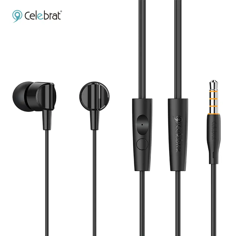 Celebrar universal 3.5mm jack 1.2m com fio fones de ouvido estéreo fones de ouvido para celular e pc