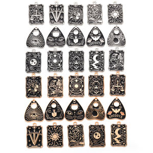 אמייל שמש ירח חתול עטלף קסם לתכשיטים ביצוע אספקה שרשרת עגיל גותי שרשרת עגיל תליון קסם - Product Image 1