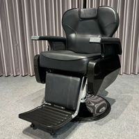 Fauteuil de Barbier Hydraulique avec Châssis Épaissi, Revêtement Rotatif, Base Métallique Style Américain – Mobilier de Salon Professionnel (Direct Usine)