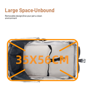 Bán buôn Pet Xe đẩy Nhà cung cấp Oxford xách tay Twin xe đẩy với lưu trữ giỏ cho Dog Pet xe đẩy - Product Image 6