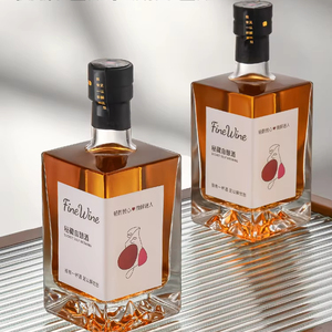 Precio de fábrica personalizado Flat Brandy Whisky Gin <span class=keywords><strong>Tequila</strong></span> 250ml 375ml 500ml 700ml cuadrado esmerilado vacío 750ml botella de vidrio tapa de corcho - Product Image 4