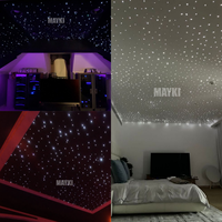Cable de Fibra Óptica PMMA con Iluminación Final para Techo de Coche, Efecto Cielo Estrellado, Cables de Fibra Óptica con Brillo Final para Techo de Cine en Casa