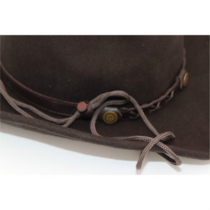 NL81 Sombrero <span class=keywords><strong>Vaquero</strong></span> Occidental 100% Lana para Hombre y <span class=keywords><strong>Mujer</strong></span>, Sombrero Fedora Clásico de Fieltro para Vaqueras con Bandas Decorativas - Product Image 6