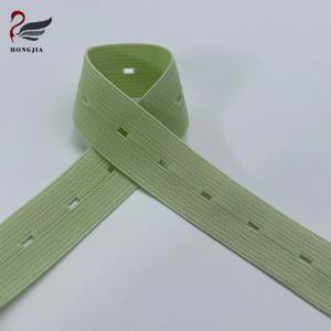 Großhandel bunte elastische Taille Band gestrickt 2 cm verstellbare Knopfloch elastische Gurtband für schwangere Frauen - Product Image 5