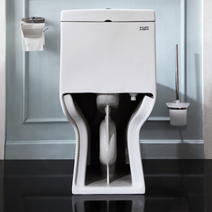 Inodoro de Estilo Europeo Moderno, Marca ARROW, de Cerámica Blanca, con Doble Descarga, Taza Cuadrada, Autolimpiante, Montado en el Suelo, con Descarga por Sifón - Product Image 4