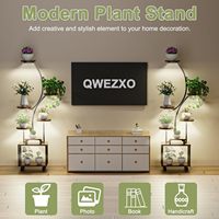 Support de plante en métal enduit de poudre intérieur/extérieur élèvent la lumière support de pot de fleur étagères planteur étagère présentoir pour jardin
