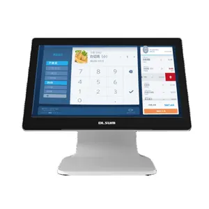 Sistema pos todo en uno shopify resgister register dual monitor 15.6 inch pos system for salon