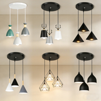 Lustre LED en fer de style nordique, design moderne, pour restaurant, décoration intérieure, bureau, bar, îlot, café, hôtel, réception