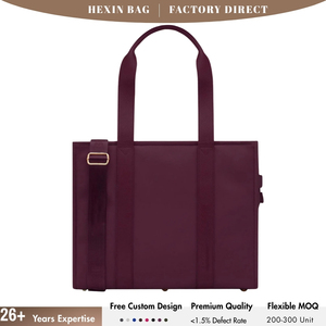 Bolso Tote de Trabajo de Nailon Resistente al Agua, Diseño Moderno y Personalizado, Bolso Tote Grande Estructurado con Cierre de Cremallera para Maestros - Product Image 1