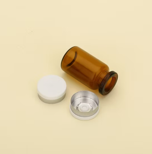 Flacons compte-gouttes en verre brun clair, stock usine, avec bouchons en alliage noir et doré, 5g, pour échantillons de poudre de beauté, usage commercial - Product Image 5