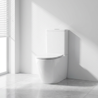 WC moderne en céramique blanche, deux pièces, à poser au sol, facile à nettoyer, pour salle de bain d'hôtel, avec siphon en P à trou unique