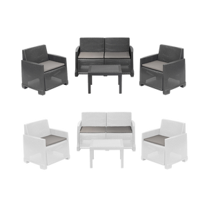 Meubles de salon en plastique blanc Collection ISEO - Product Image 1