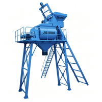 Bétonnière à double arbre à rotation forcée JS1000 |   Centrale de Béton Prête à l'Emploi Industrielle de 1000L, Machine de Malaxage