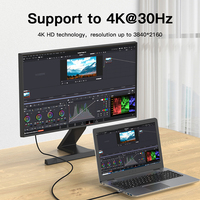 UNIEAN Usine Vente en gros 2M 3M HD 48Gbps Câble vidéo 1.4 DP vers UHD 8K4K Port d'affichage vers câble UHD pour TV mobile