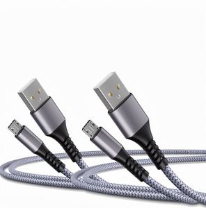 6ft 2-Pack Micro <b>USB</b> Braided <b>Cable</b>, High Speed <b>2.0</b> Charging & Sync for Android Phones & PS4 - Product Image 1