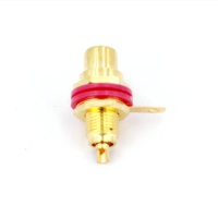 Amplificateur audio RCA plaqué or AV Lotus Mother ROUGE